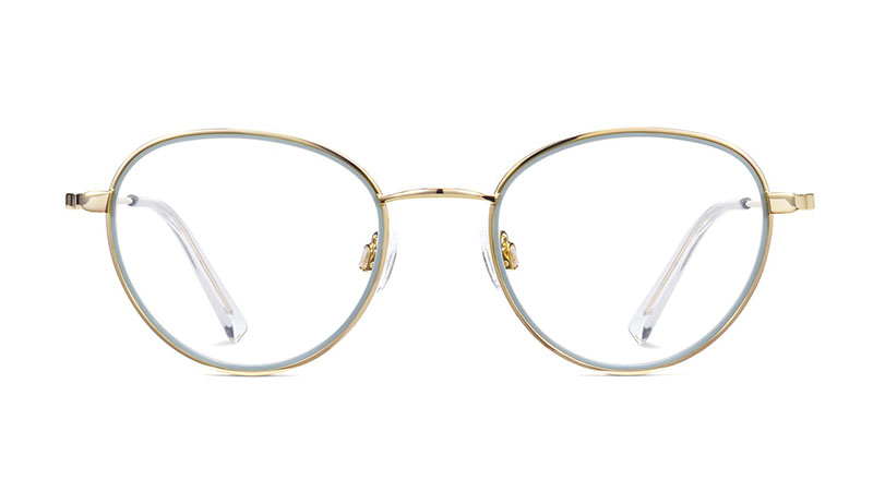 Warby Parker Walsh Glasses in Olive Leaf with Polished Gold $145