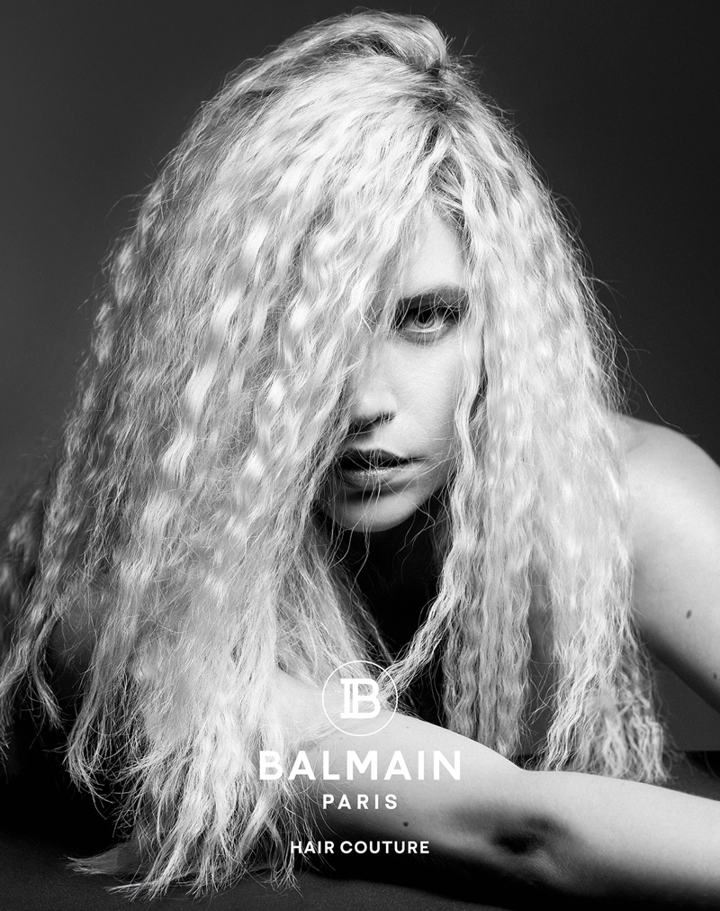 Balmain Hair Couture features a crimped hairstyle in fall-winter 2019 campaign