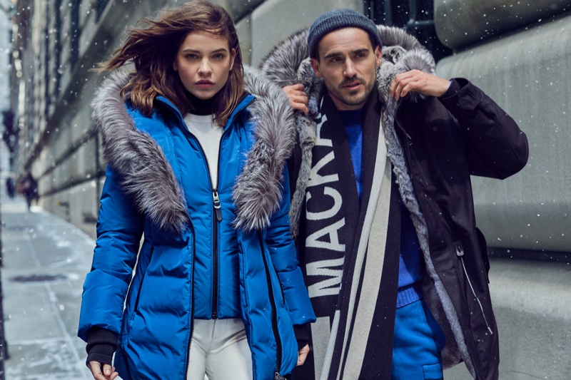 Barbara Palvin and Arthur Kulkov pose for Mackage fall-winter 2019 campaign