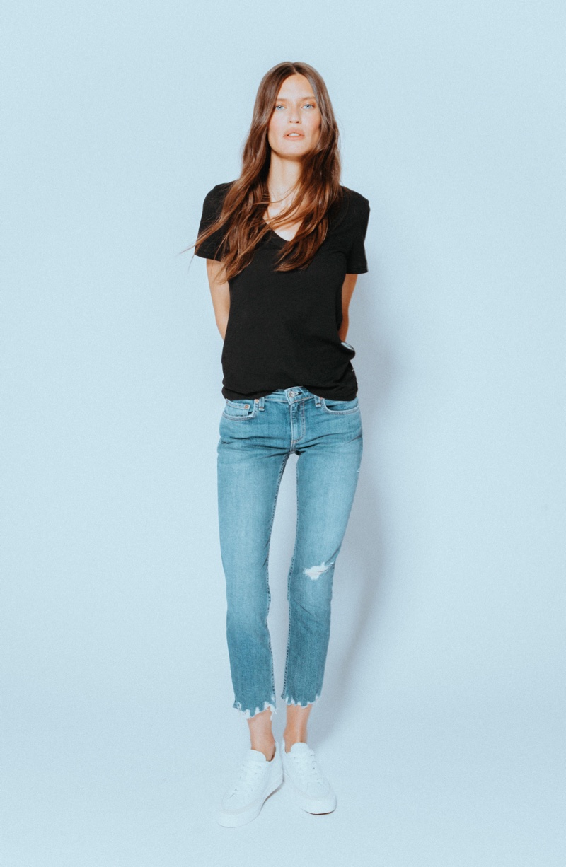 Model Bianca Balti stars in Rag & Bone fall 2019 denim 360° Photo Project