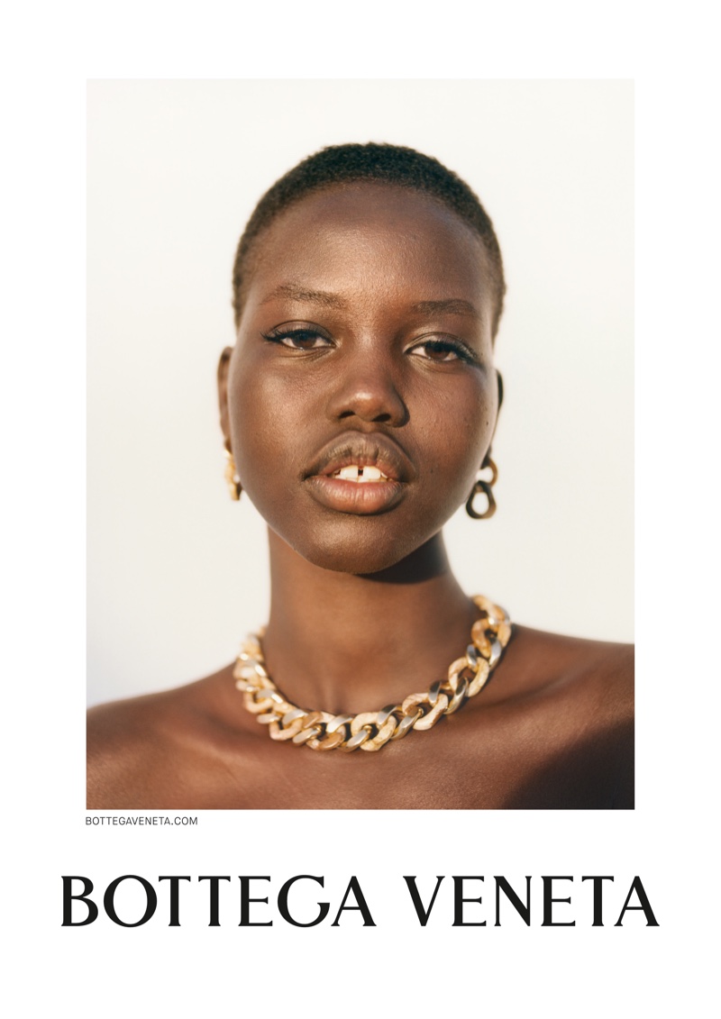 Adut Akech gets her closeup in Bottega Veneta fall-winter 2019 campaign