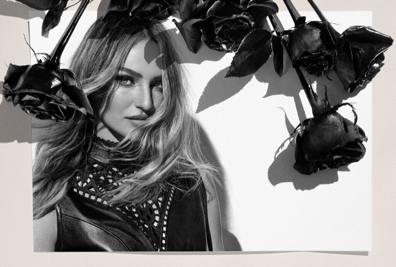 Wearing leather, Candice Swanepoel fronts Animale 2019 campaign