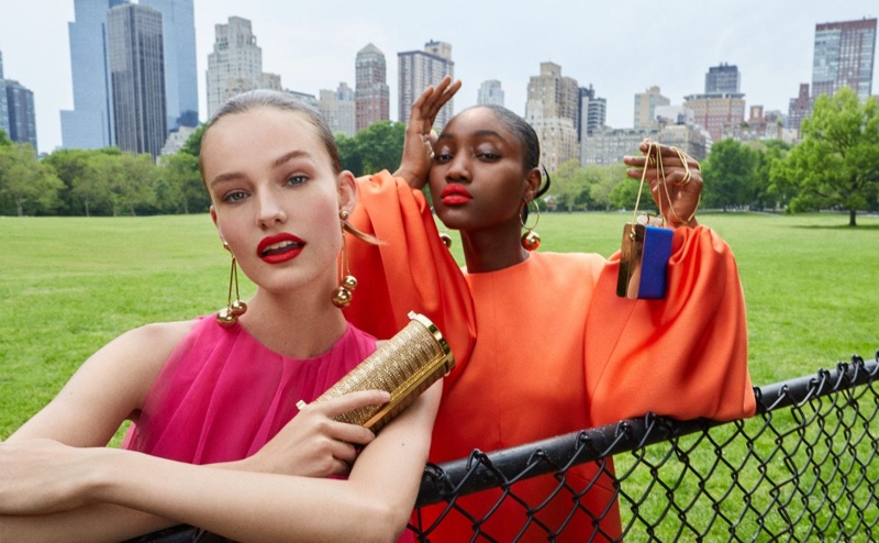 Sara Van der Hoek and Eniola Abioro appear in Carolina Herrera fall-winter 2019 campaign