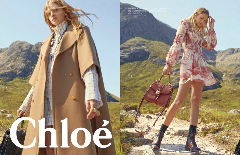 Eliza Kallmann and Kat Carter star in Chloe fall-winter 2019 campaign