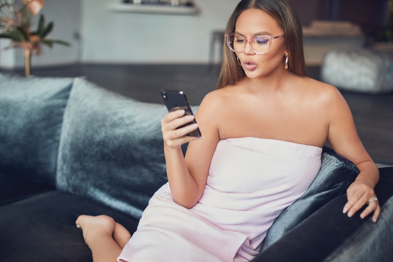 Chrissy Teigen teams up with Quay Australia on All Nighter glasses