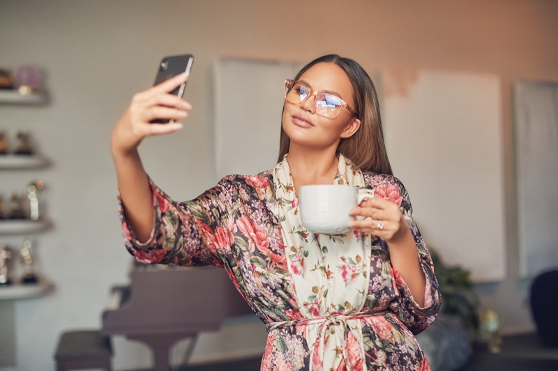 Chrissy Teigen models Quay Australia eyewear collaboration