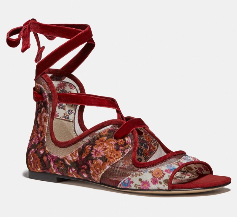 Coach x Tabitha Simmons Liza Sandal in Cranberry $150 