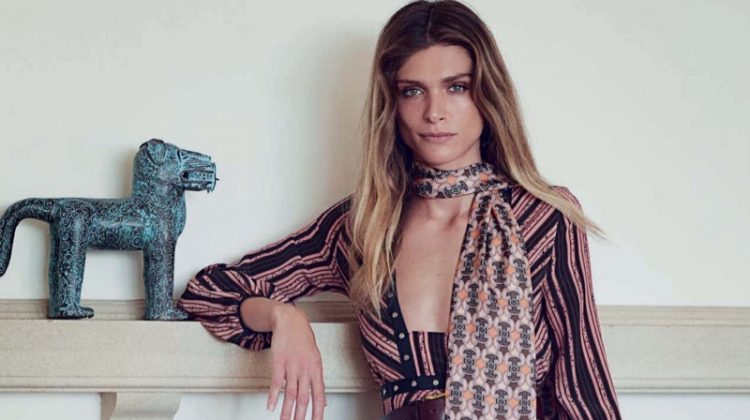 Elisa Sednaoui Poses in 70's Inspired Looks for ELLE Italy