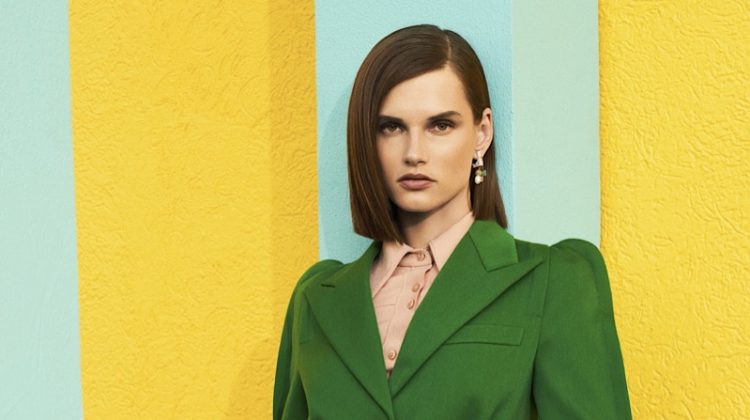 Giedre Dukauskaite Takes On New Season Brights for Harper’s Bazaar
