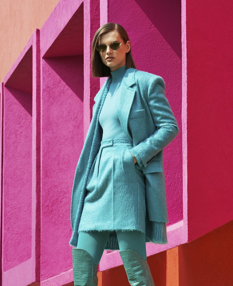 Giedre Dukauskaite Harper's Bazaar US Bright Colors Fashion Editorial