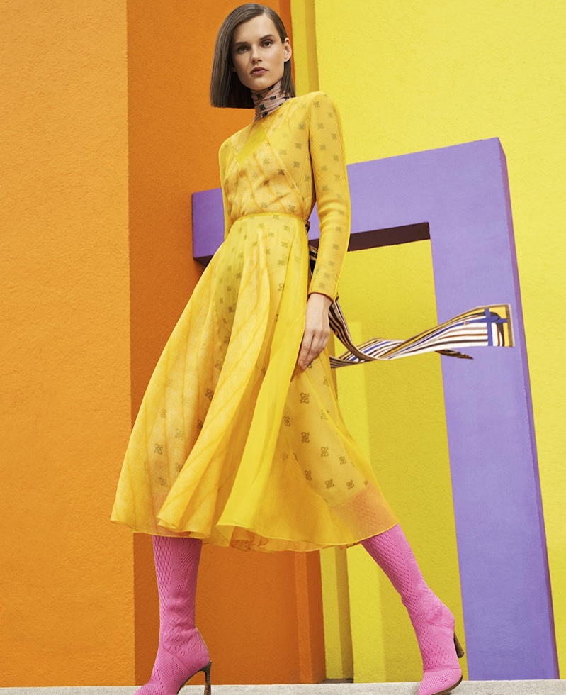 Giedre Dukauskaite Harper's Bazaar US Bright Colors Fashion Editorial