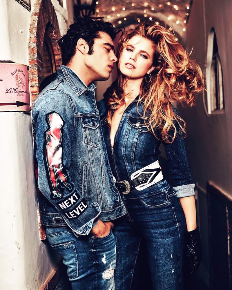 Stefano Sala and Emily Deyt-Aysage get up close and personal for Guess Denim fall-winter 2019 campaign