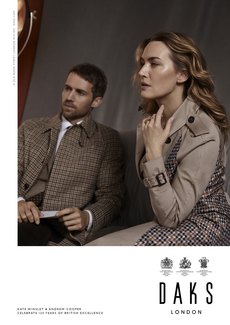 Andrew Cooper and Kate Winslet appear in Daks fall-winter 2019 campaign