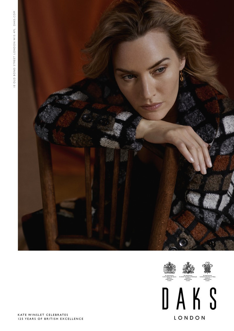 Kate Winslet poses in Daks fall-winter 2019 campaign