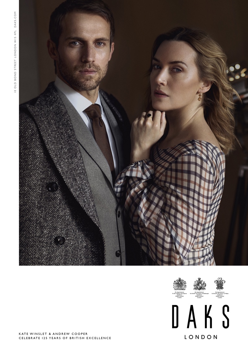 Andrew Cooper and Kate Winslet are the faces of Daks' fall-winter 2019 campaign