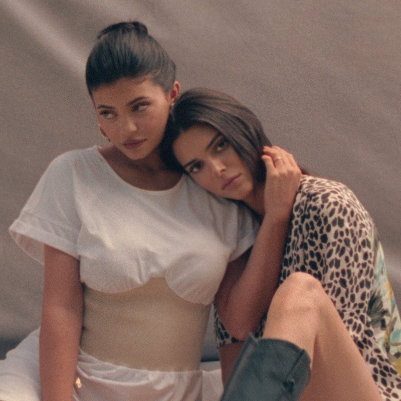 Sisters Kylie and Kendall Jenner pose in Kendall + Kylie summer 2019 collection