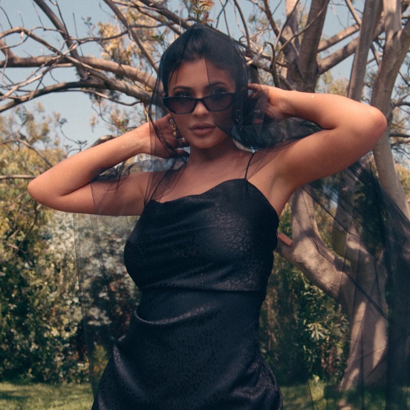 Kylie Jenner wears leopard mini dress from Kendall + Kylie summer 2019 collection