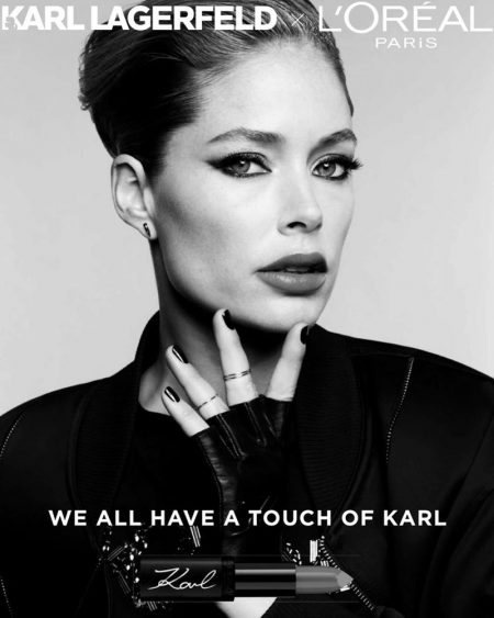 Doutzen Kroes, Soo Joo Park Front L'Oreal Paris x Karl Lagerfeld Ads Doutzen Kroes stars in L'Oréal Paris x Karl Lagerfeld makeup campaign