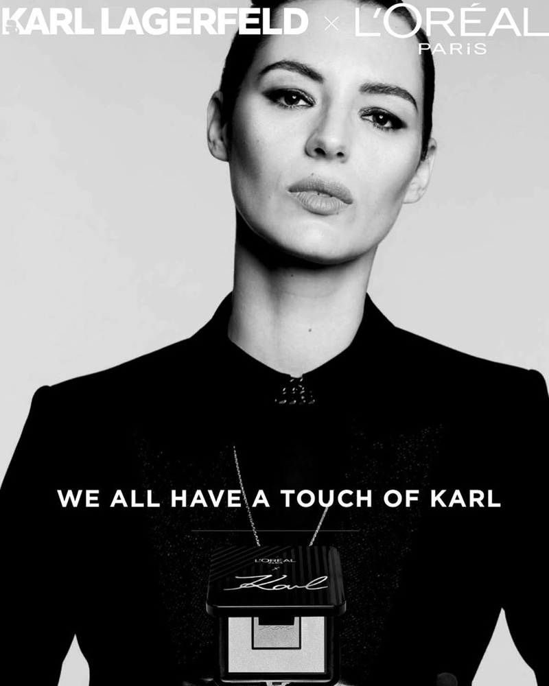 Louise Bourgoin stars in L'Oréal Paris x Karl Lagerfeld makeup campaign