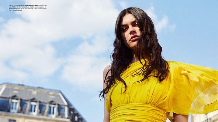 Lauren Layne Wears Colorful Looks for Harper’s Bazaar India