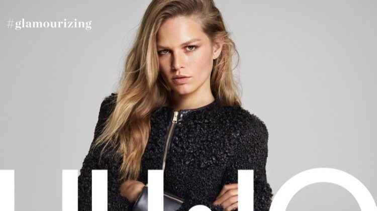 Dressed in black, Anna Ewers fronts Liu Jo fall-winter 2019 campaign