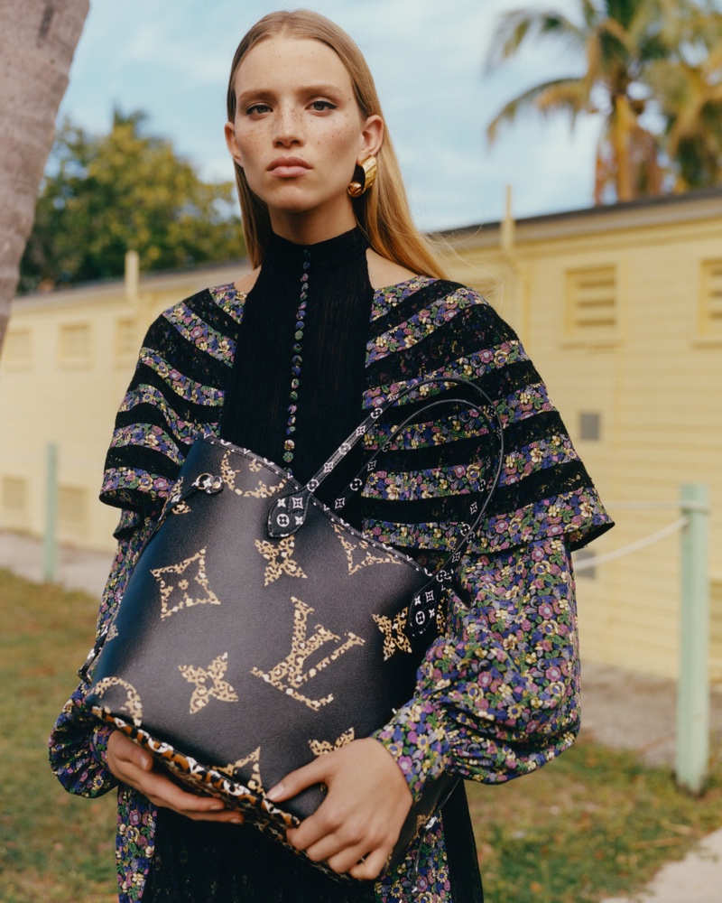 Rebecca Leigh Longendyke appears in Louis Vuitton Monogram Jungle campaign