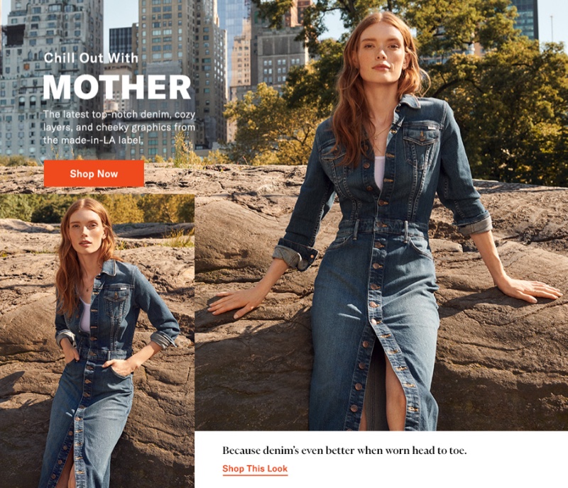 mother denim dress