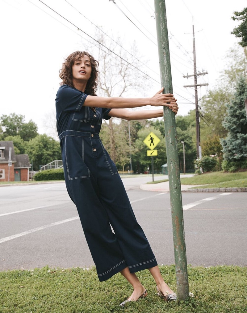 Madewell Contrast-Stitch Retro Jumpsuit $138