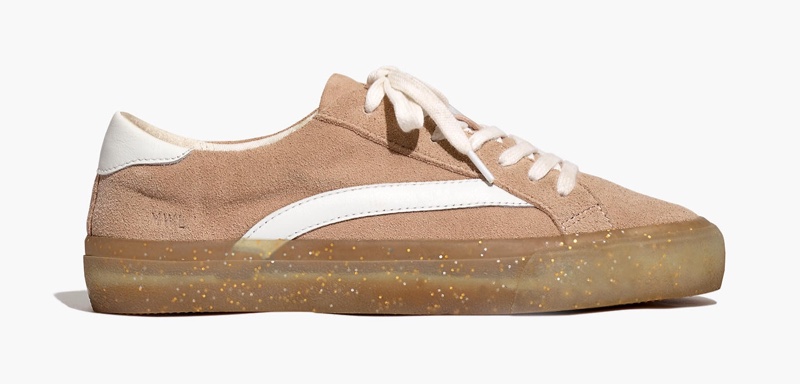 Madewell Sidewalk Low-Top Sneakers in Suede & Glitter $88