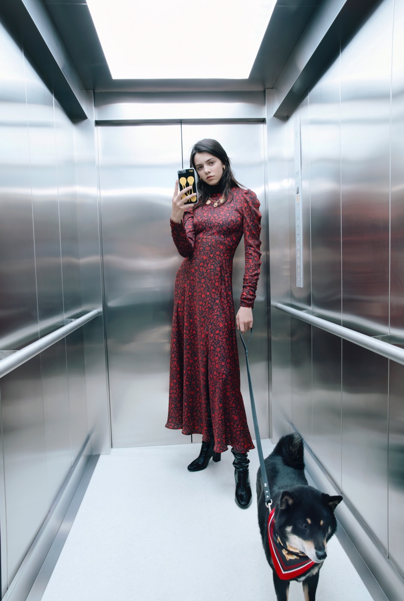 Maria Miguel appears in Maje fall-winter 2019 campaign
