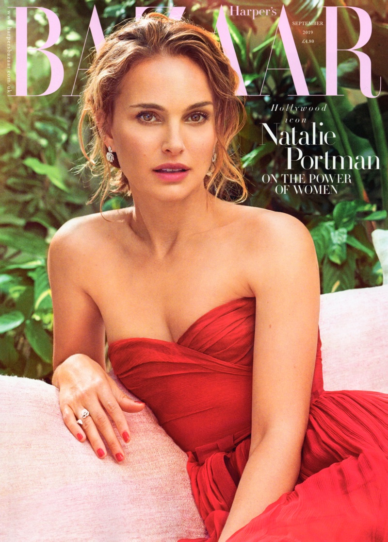 Actress Natalie Portman on Harper's Bazaar UK September 2019 Cover