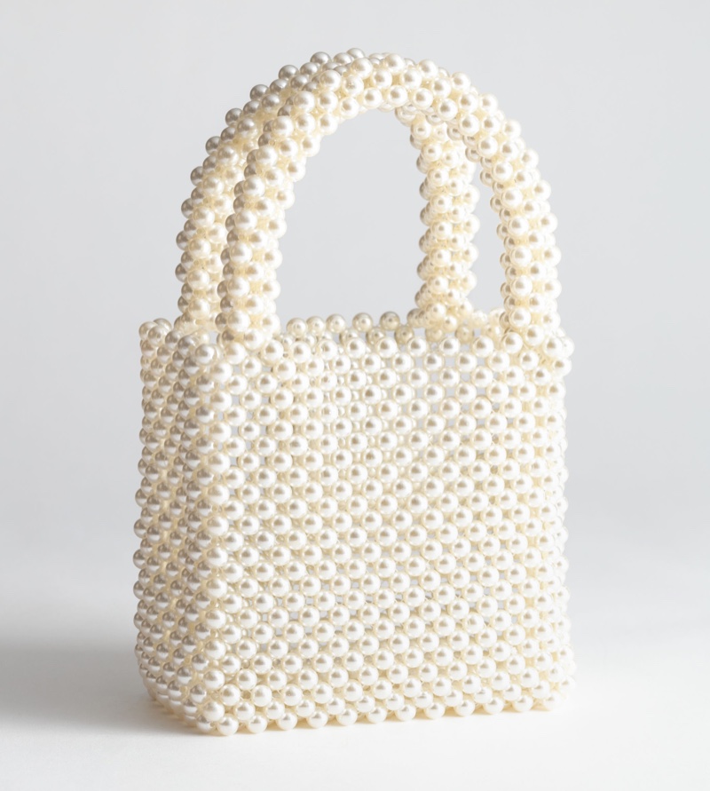 & Other Stories Pearlescent Beaded Clutch Bag $69