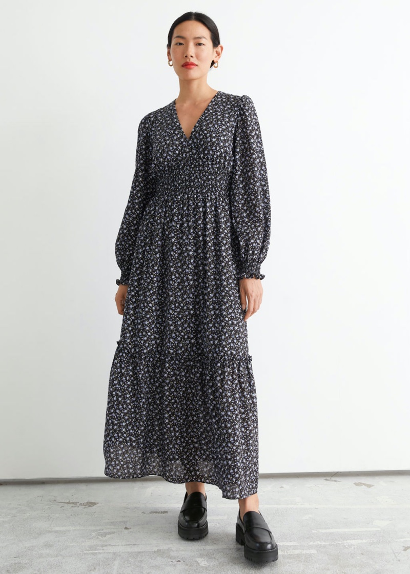 & Other Stories Smocked Maxi Dress $129