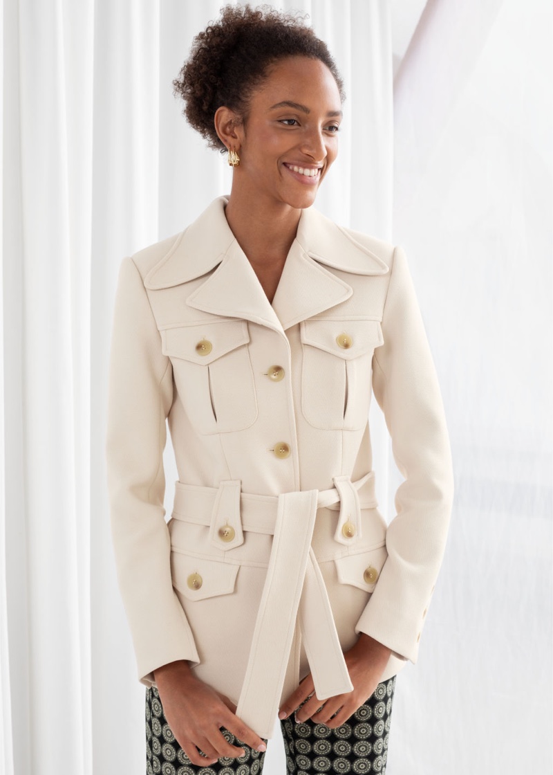 & Other Stories Structured Belted Workwear Jacket $149