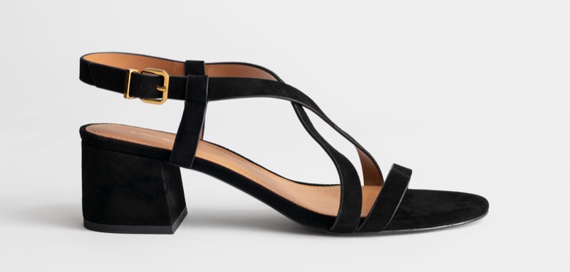 & Other Stories Suede Criss Cross Heeled Sandals $99