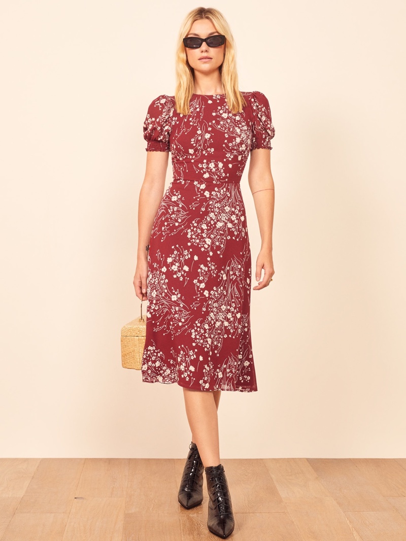 Reformation Lee Dress in Bryce $218