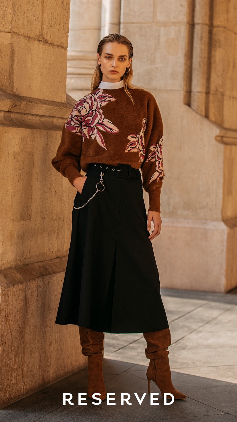 Daga Ziober appears in Reserved Calm & Ready fall 2019 lookbook