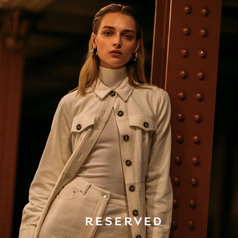 Model Daga Ziober wears Reserved fall 2019 collection