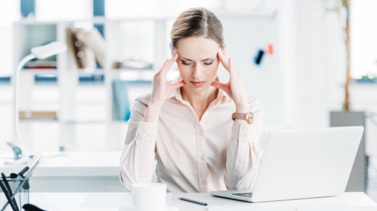 What Should Moms Do When They Lose It? Stressed Woman Workplace Office Laptop
