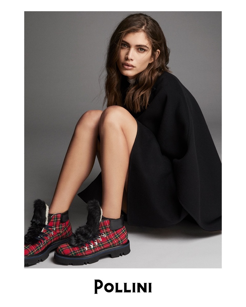 Valentina Sampaio appears in Pollini fall-winter 2019 campaign