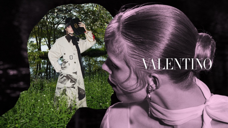 Evelyn Nagy and Rianne van Rompaey front Valentino fall-winter 2019 campaign