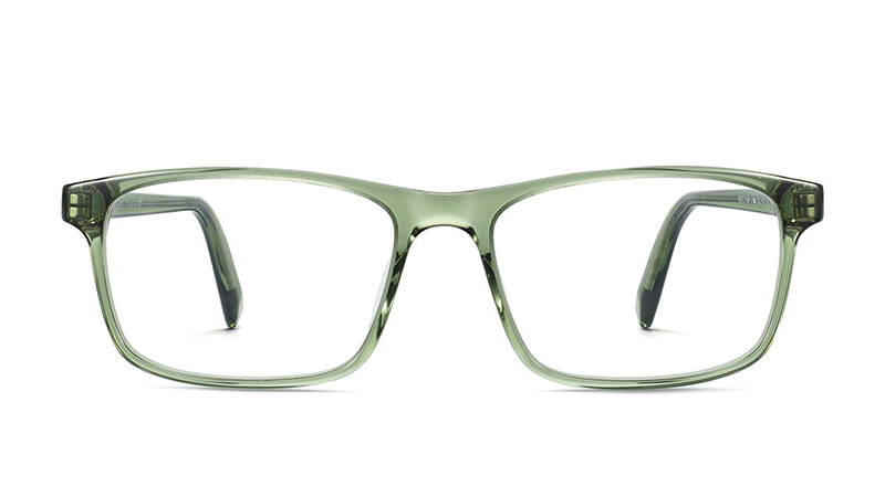 Warby Parker Becton Extra Wide Glasses in Rosemary Crystal $95