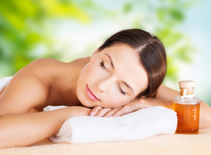 Woman Massage Relaxed Oil