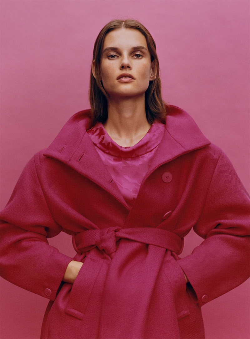 zara pink coat 2019