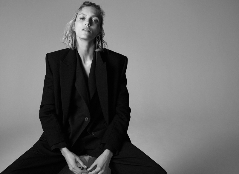 Anja Rubik stars in Zara Back to Minimal fall-winter 2019 lookbook