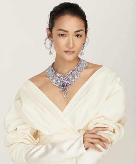 Ai Tominaga Glitters in Mikimoto Jewelry for Vogue Japan Ai Tominaga Glitters in Mikimoto Jewelry for Vogue Japan