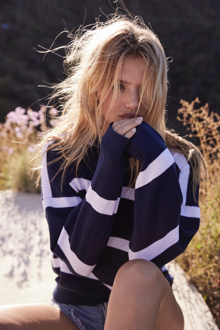 Auguste The Label features striped knits in Bonnie campaign