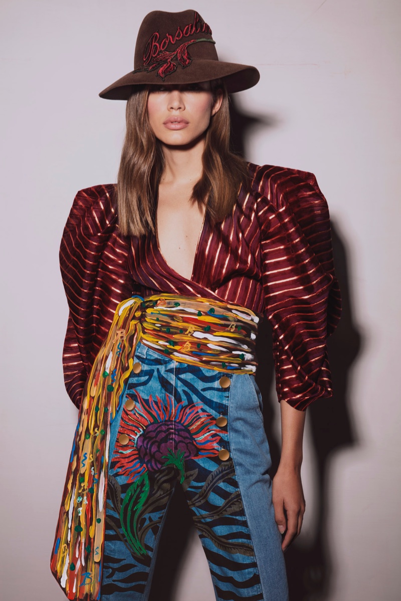 Model Valentina Sampaio fronts Borsalino fall-winter 2019 campaign