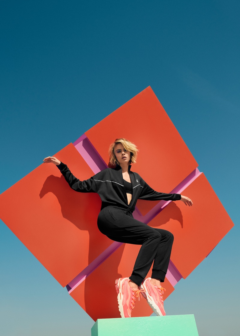 Model Cara Delevingne fronts PUMA Cell Stellar Neon sneaker campaign