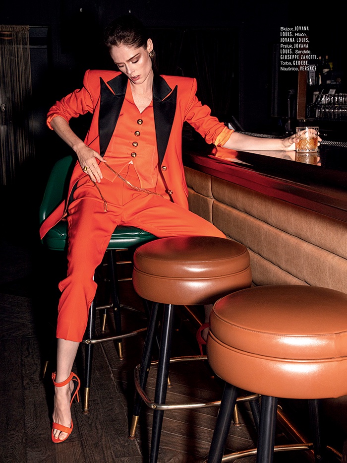 Coco Rocha Models Fashionable Suits for ELLE Croatia